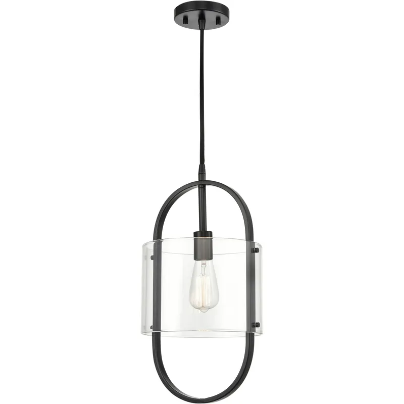 Pelham LED 9.5 inch Matte Black Mini Pendant Ceiling Light