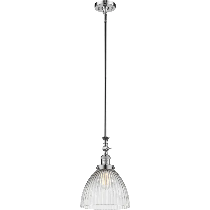 Franklin Restoration Seneca Falls 1 Light 9.5 inch Polished Chrome Mini Pendant Ceiling Light in Incandescent, Franklin Restoration