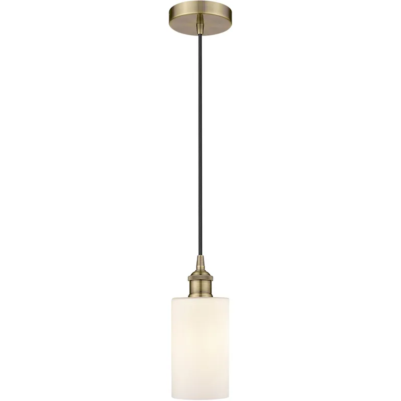 Edison Clymer LED 4 inch Antique Brass Mini Pendant Ceiling Light