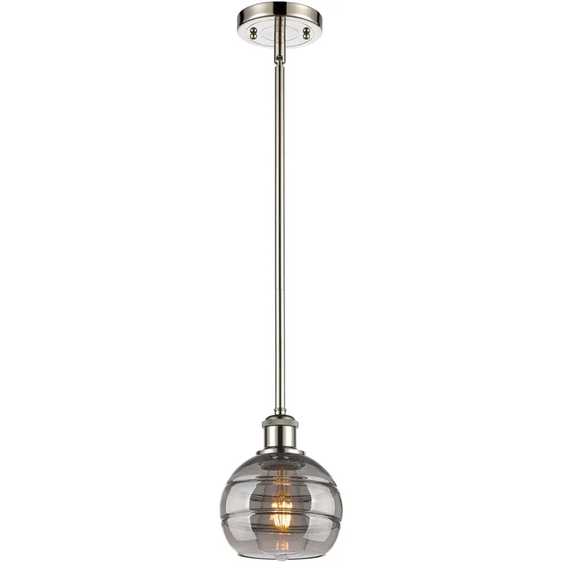 Ballston Rochester 1 Light 5.88 inch Polished Nickel Stem Hung Mini Pendant Ceiling Light