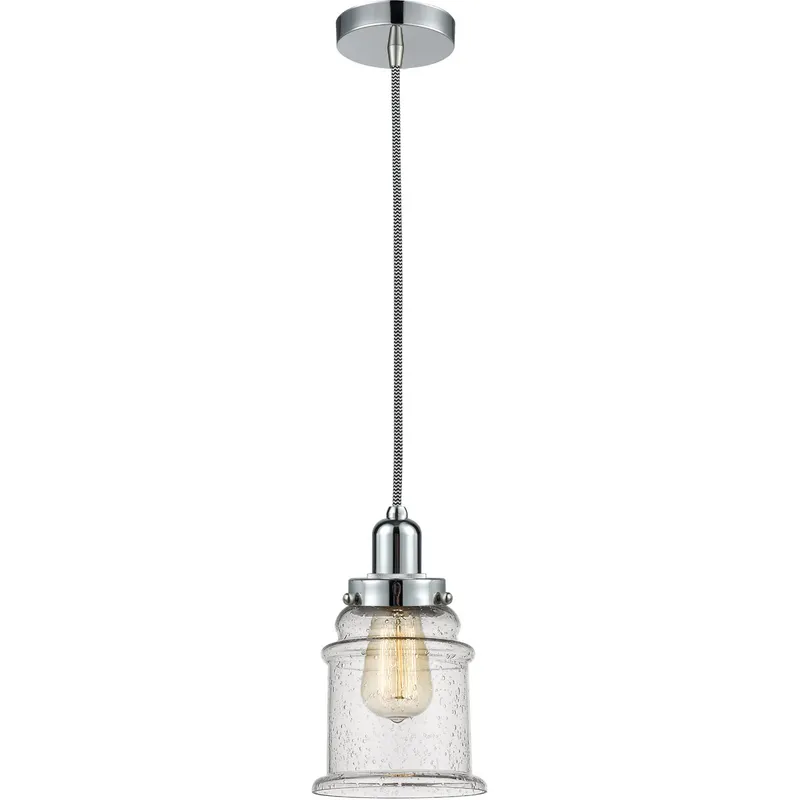 Whitney Canton 1 Light 8 inch Polished Chrome Mini Pendant Ceiling Light in Zebra, Whitney
