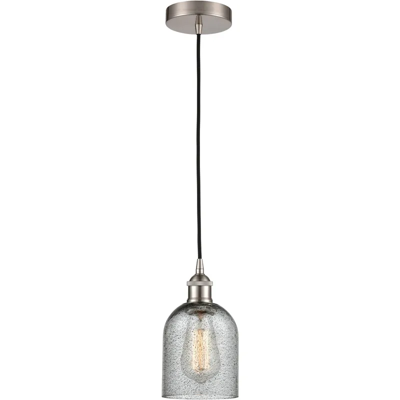 Edison Caledonia LED 5 inch Brushed Satin Nickel Mini Pendant Ceiling Light