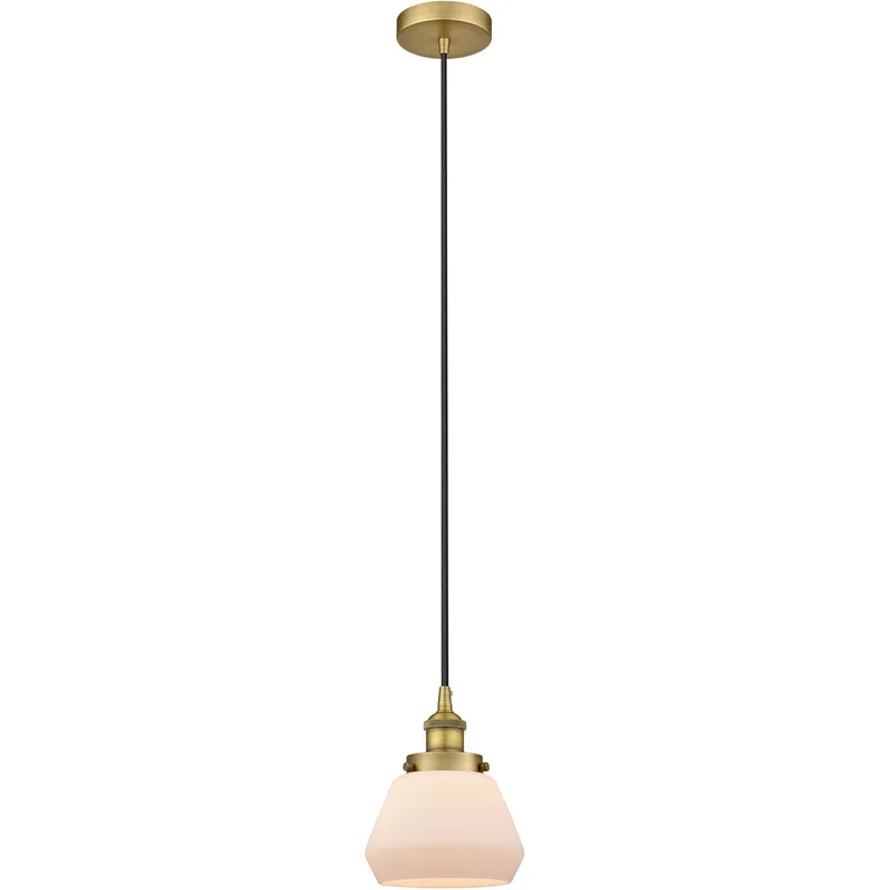 Edison Fulton LED 7 inch Brushed Brass Mini Pendant Ceiling Light