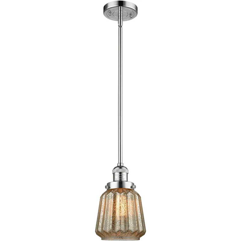Franklin Restoration Chatham 1 Light 6 inch Polished Chrome Mini Pendant Ceiling Light in Incandescent, Mercury, Franklin Restoration