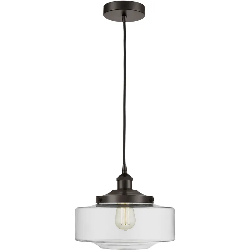 Bridgeton 1 Light 12 inch Oil Rubbed Bronze Mini Pendant Ceiling Light in Clear Glass