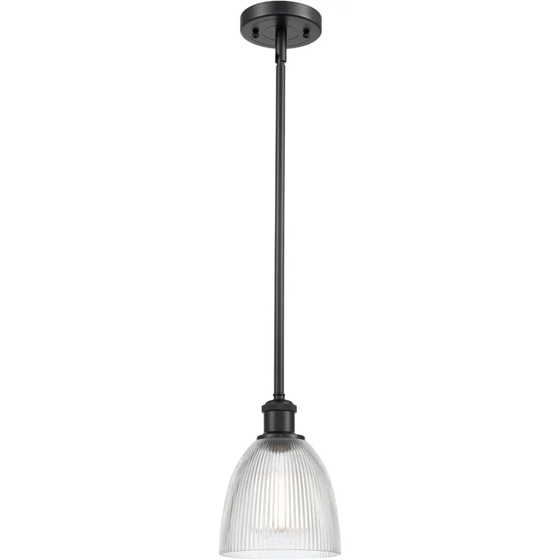 Ballston Castile 1 Light 6 inch Matte Black Pendant Ceiling Light in Clear Glass, Ballston