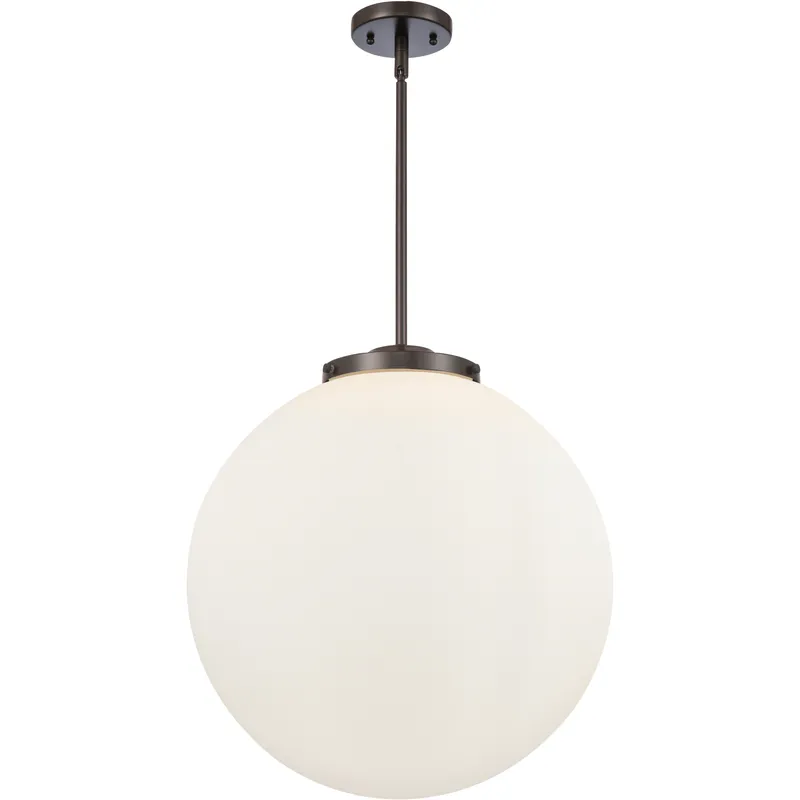 Franklin Restoration Beacon LED 18 inch Oil Rubbed Bronze Statement Pendant Ceiling Light in Matte White