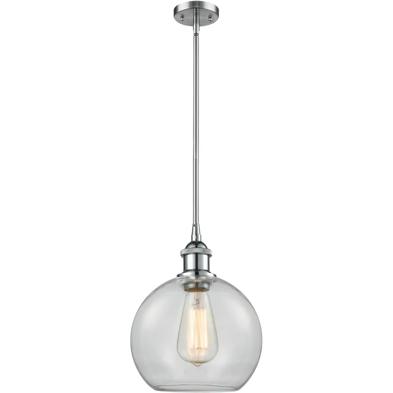 Ballston Athens LED 8 inch Polished Chrome Pendant Ceiling Light in Clear Glass, Ballston