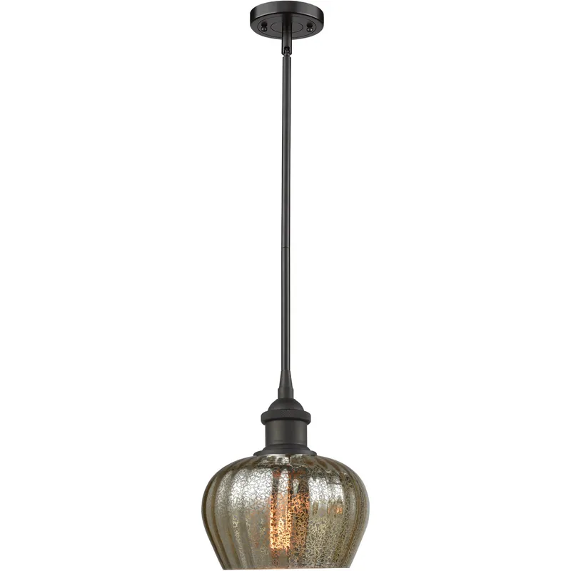 Ballston Fenton LED 7 inch Oil Rubbed Bronze Pendant Ceiling Light in Mercury Glass, Ballston