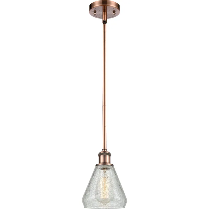 Ballston Conesus 1 Light 6 inch Antique Copper Pendant Ceiling Light, Ballston