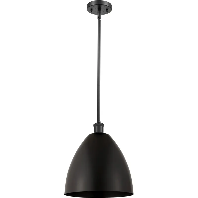 Ballston Dome LED 12 inch Matte Black Pendant Ceiling Light