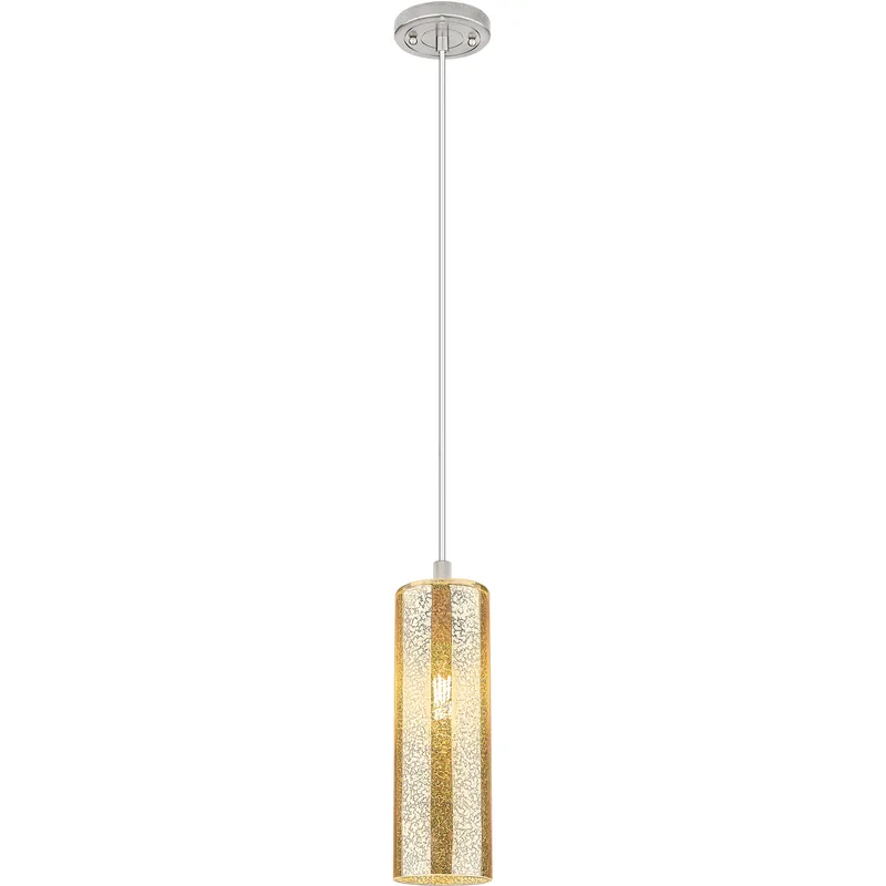 Downtown Urban Crown Point 1 Light 4.5 inch Satin Nickel Pendant Ceiling Light in Mercury