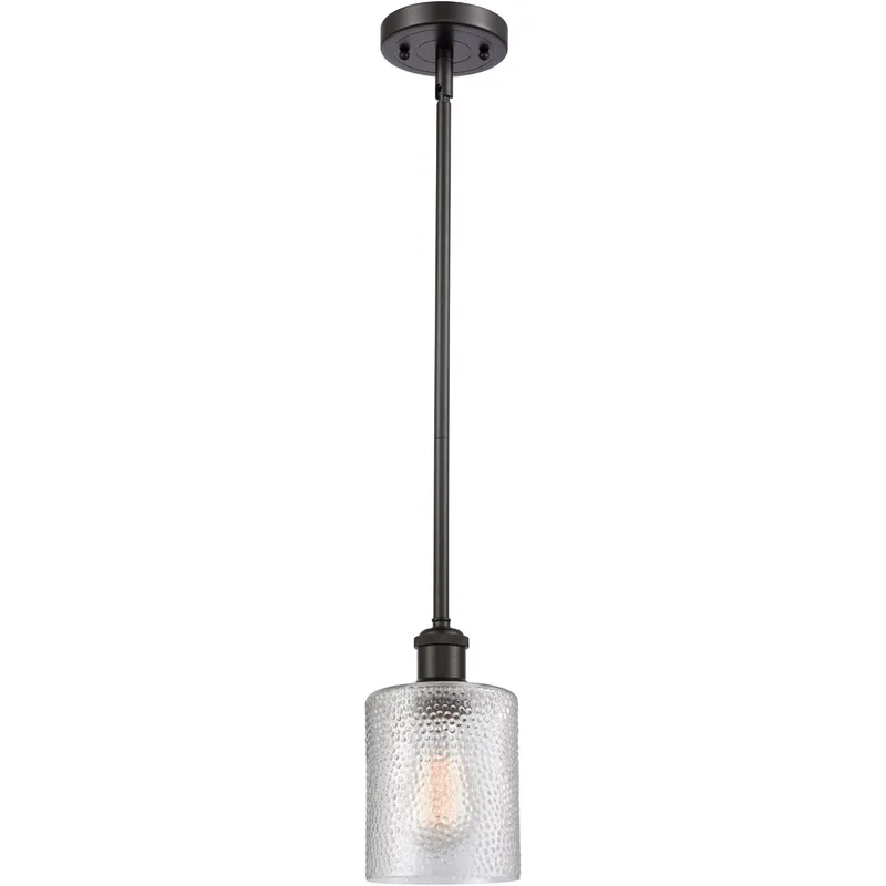 Ballston Cobbleskill 1 Light 5 inch Oil Rubbed Bronze Pendant Ceiling Light in Clear Glass, Ballston