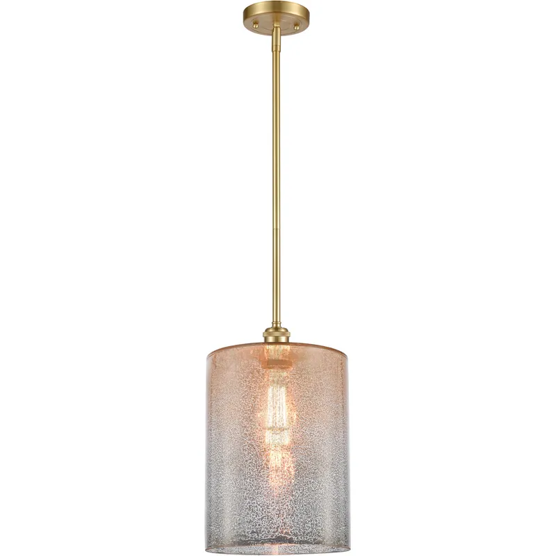Ballston Large Cobbleskill 1 Light 9 inch Satin Gold Pendant Ceiling Light in Mercury Glass, Ballston