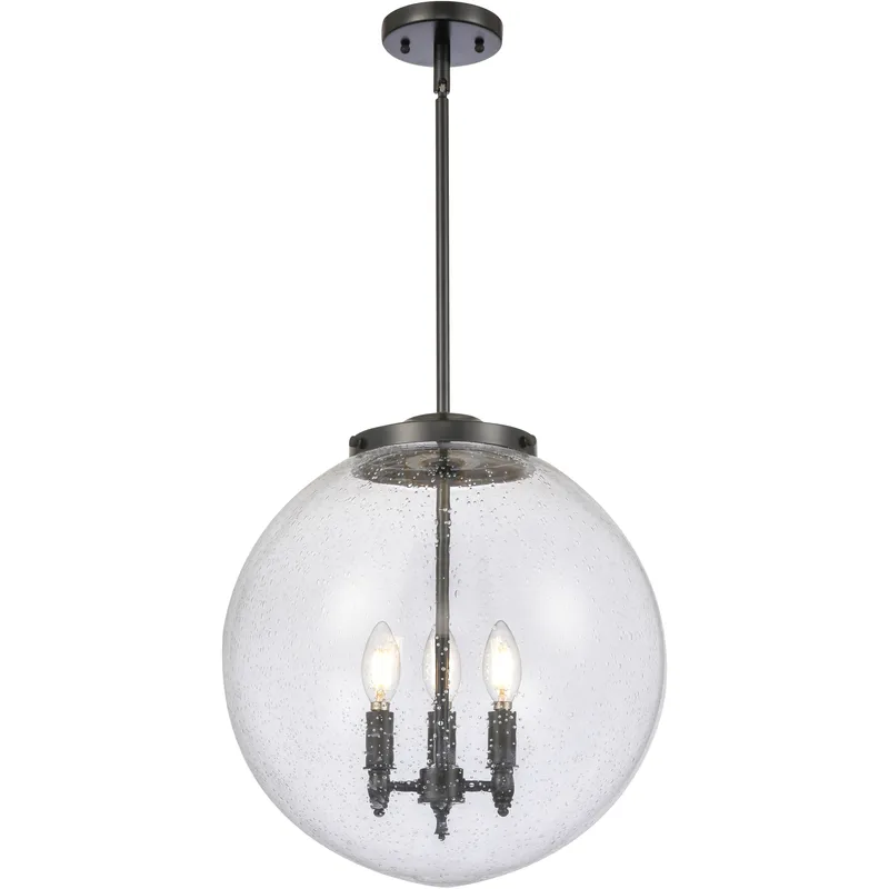 Franklin Restoration Beacon LED 16 inch Matte Black Statement Pendant Ceiling Light in Seedy