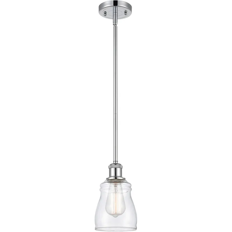 Ballston Ellery 1 Light 5 inch Polished Chrome Pendant Ceiling Light in Clear Glass, Ballston