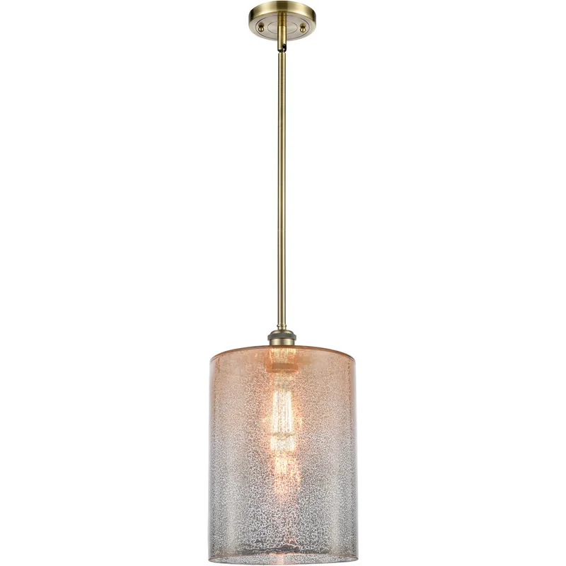 Ballston Large Cobbleskill 1 Light 9 inch Antique Brass Pendant Ceiling Light in Incandescent, Mercury Glass, Ballston