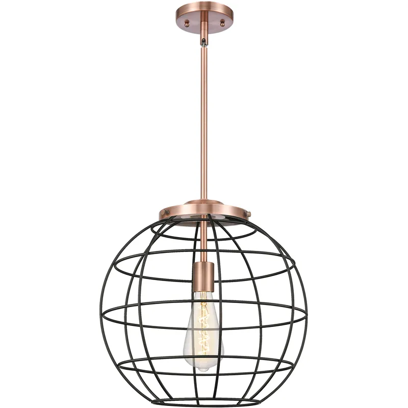 Lake Placid 1 Light 16 inch Antique Copper Pendant Ceiling Light