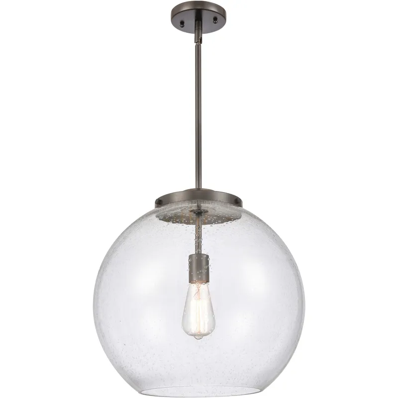 Ballston Athens 1 Light 15.75 inch Oil Rubbed Bronze Pendant Ceiling Light in Incandescent, Seedy