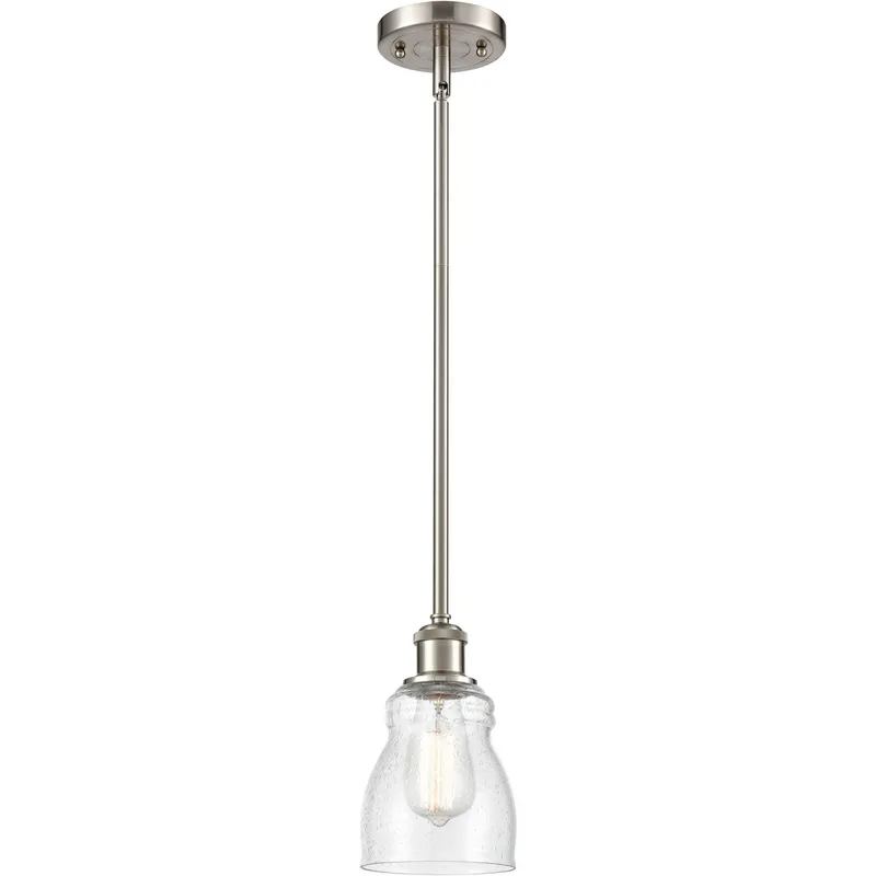 Ballston Ellery 1 Light 5 inch Brushed Satin Nickel Pendant Ceiling Light in Seedy Glass, Ballston
