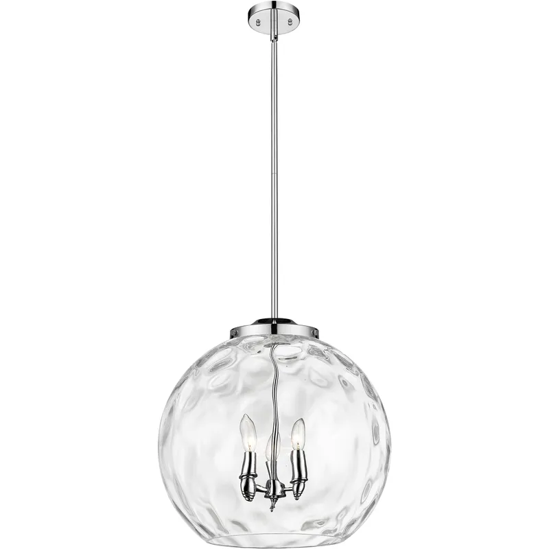 Ballston Athens Water Glass LED 17.88 inch Polished Chrome Statement Pendant Ceiling Light