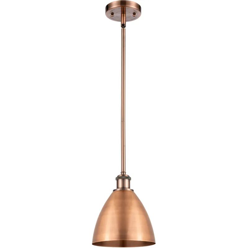Ballston Dome LED 7.5 inch Antique Copper Pendant Ceiling Light