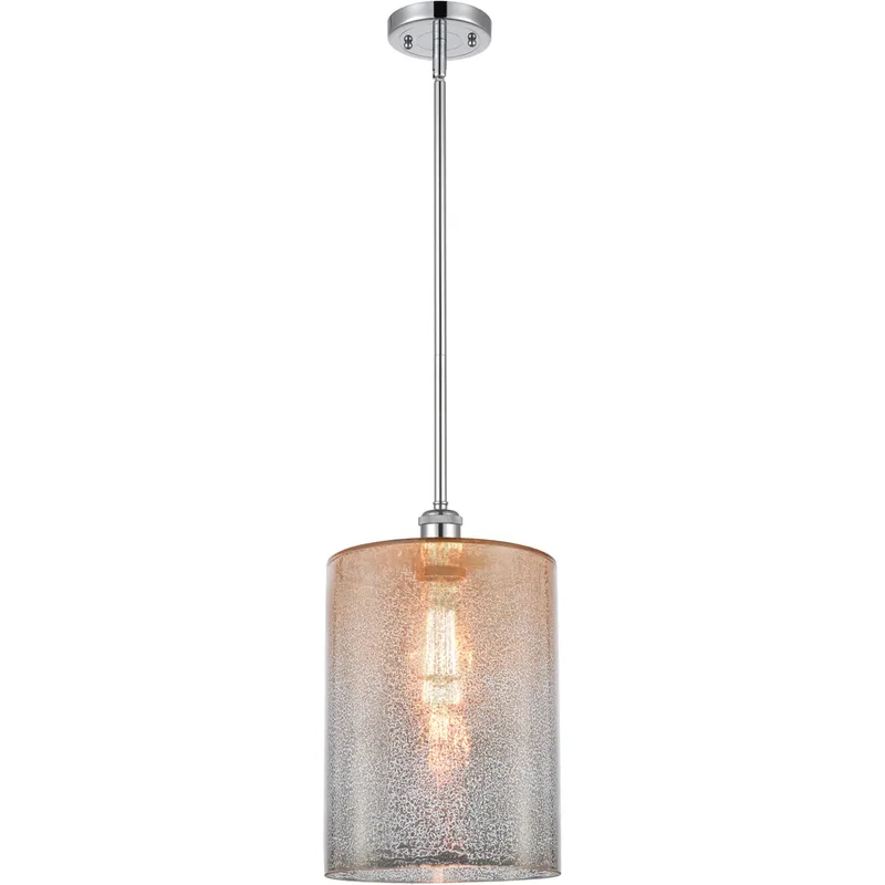 Ballston Large Cobbleskill 1 Light 9 inch Polished Chrome Pendant Ceiling Light in Mercury Glass, Ballston