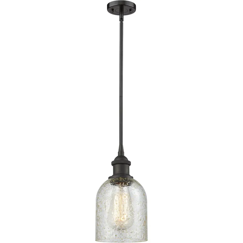 Ballston Caledonia 1 Light 5 inch Oil Rubbed Bronze Pendant Ceiling Light in Mica Glass, Ballston