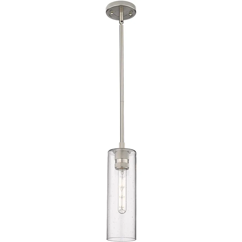 Downtown Urban Crown Point 1 Light 3.88 inch Polished Nickel Pendant Ceiling Light in Seedy