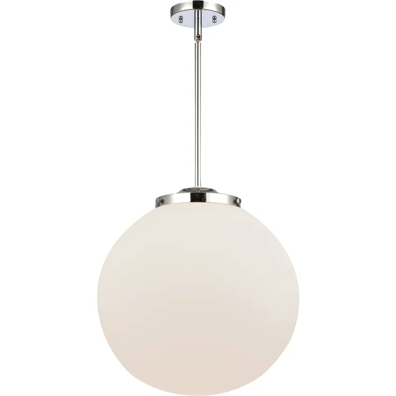 Franklin Restoration Beacon 1 Light 16 inch Polished Chrome Pendant Ceiling Light in Incandescent, Matte White