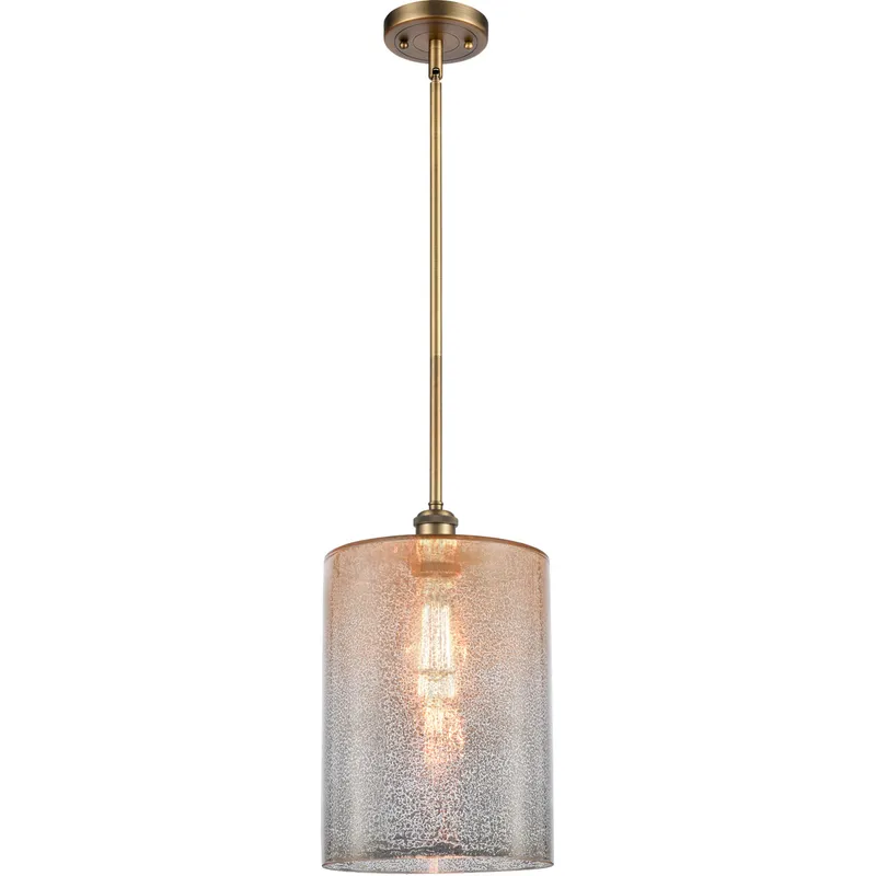 Ballston Large Cobbleskill 1 Light 9 inch Brushed Brass Pendant Ceiling Light in Mercury Glass, Ballston