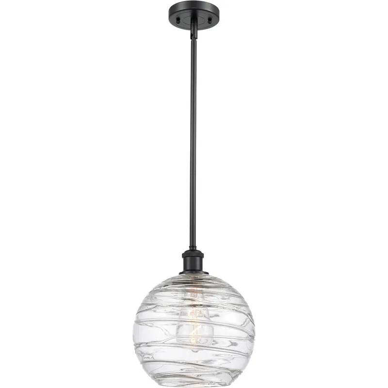 Ballston Large Deco Swirl LED 10 inch Matte Black Pendant Ceiling Light, Ballston