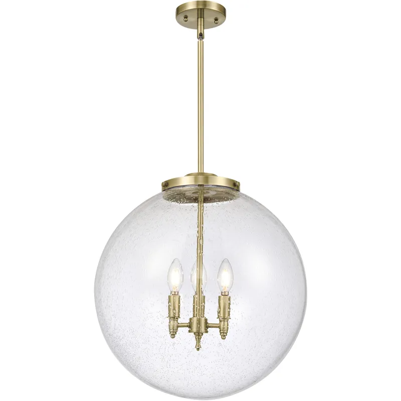 Franklin Restoration Beacon LED 18 inch Antique Brass Statement Pendant Ceiling Light in Seedy