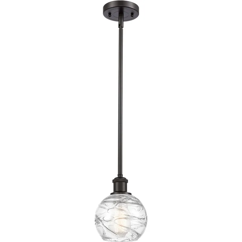 Ballston Small Deco Swirl LED 6 inch Oil Rubbed Bronze Pendant Ceiling Light, Ballston