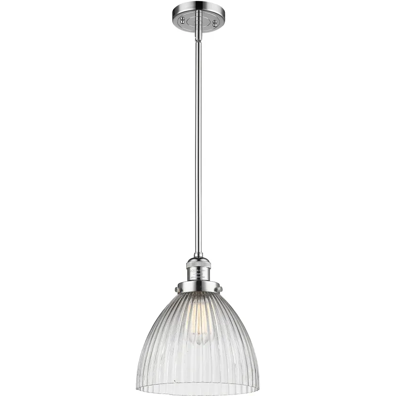 Franklin Restoration Seneca Falls LED 9.5 inch Polished Chrome Mini Pendant Ceiling Light, Franklin Restoration