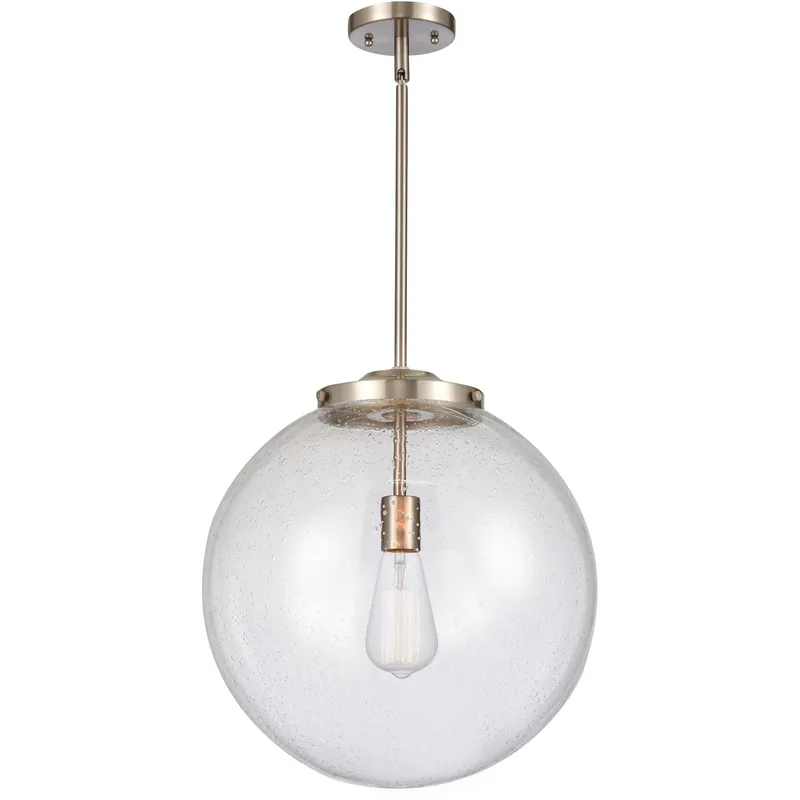 Franklin Restoration Beacon LED 16 inch Brushed Satin Nickel Pendant Ceiling Light in Seedy