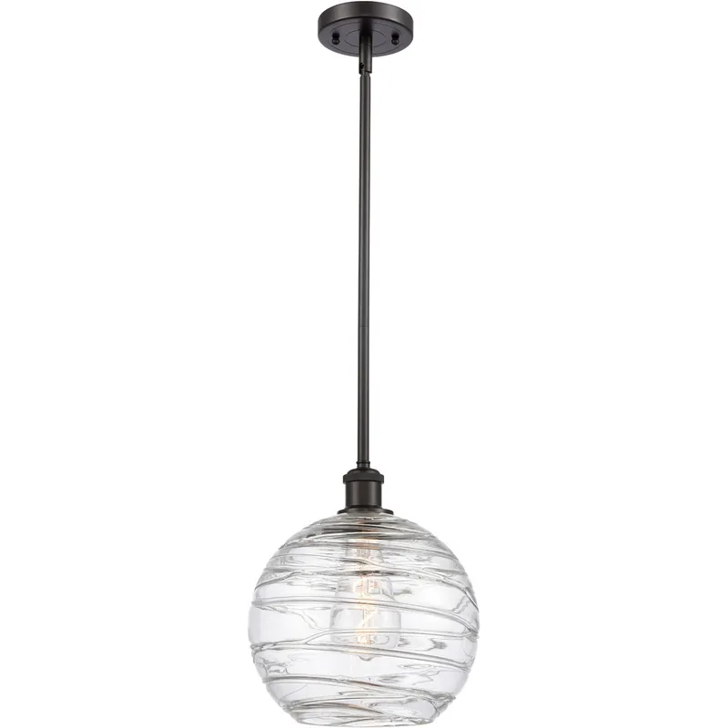 Ballston Large Deco Swirl LED 10 inch Oil Rubbed Bronze Pendant Ceiling Light, Ballston