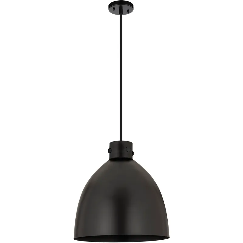 Newton Bell 1 Light 16 inch Matte Black Pendant Ceiling Light