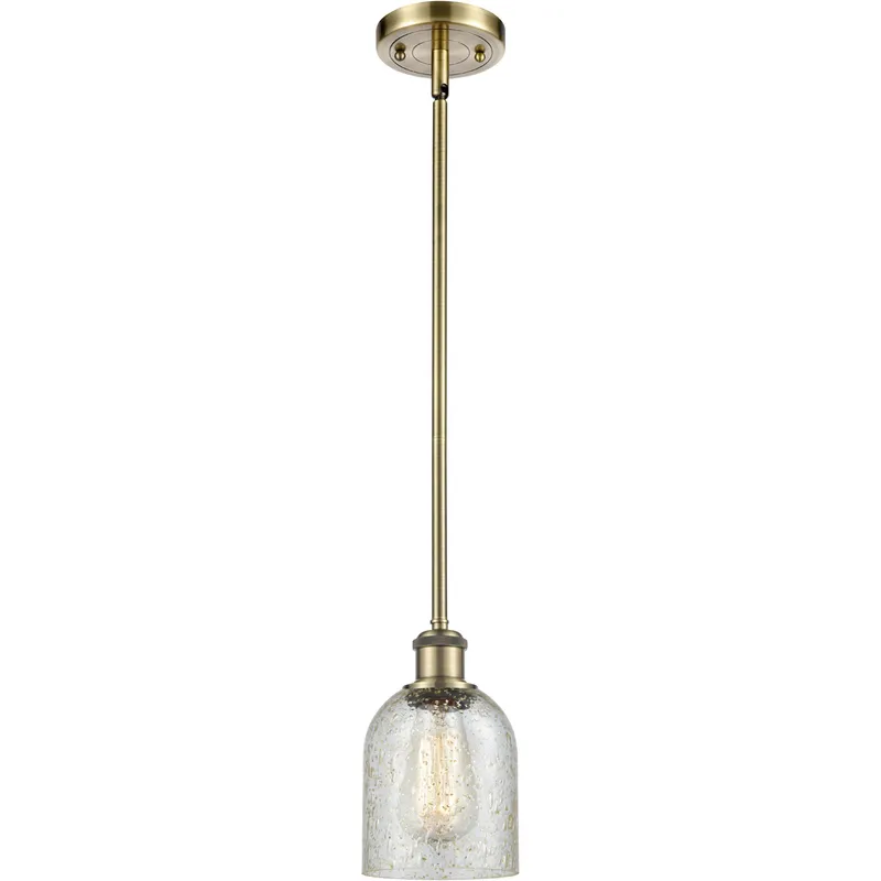 Ballston Caledonia 1 Light 5 inch Antique Brass Pendant Ceiling Light in Incandescent, Mica Glass, Ballston