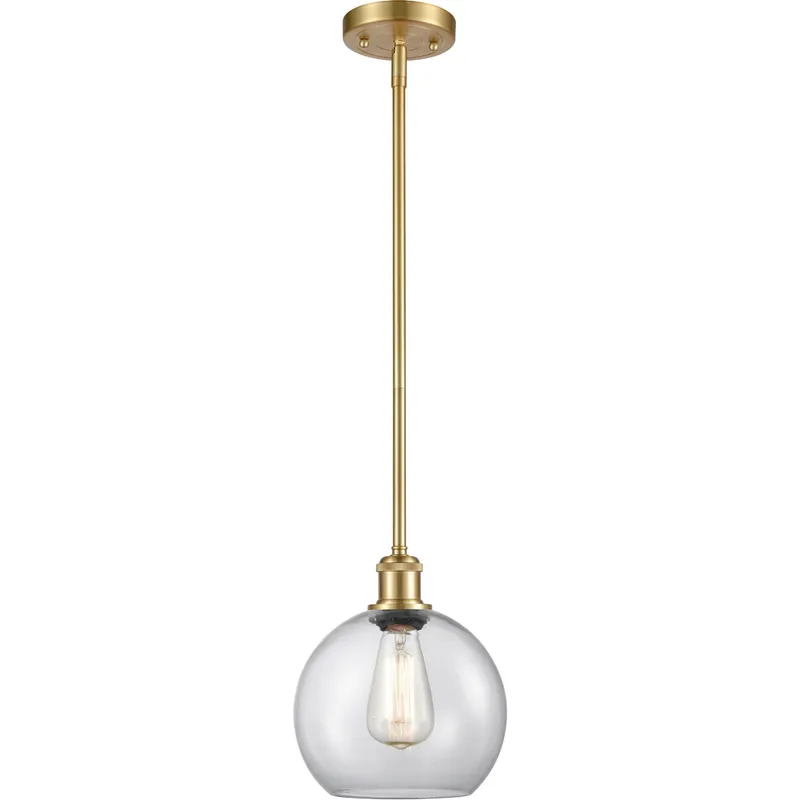 Ballston Athens LED 8 inch Satin Gold Pendant Ceiling Light, Ballston