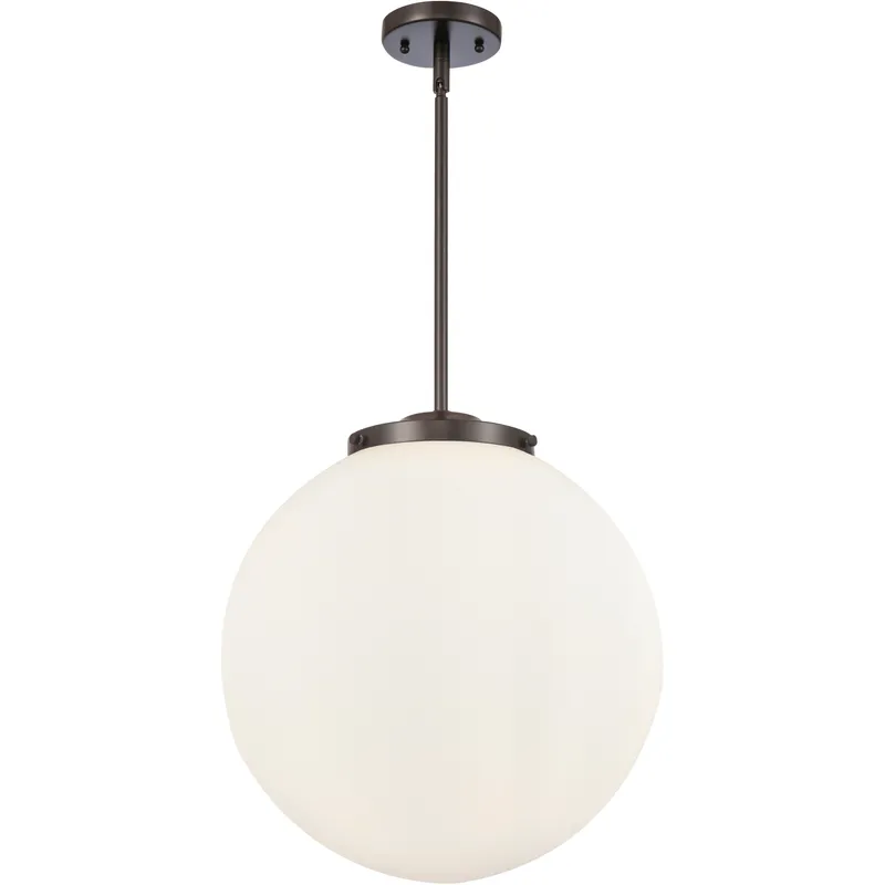 Franklin Restoration Beacon 3 Light 16 inch Oil Rubbed Bronze Statement Pendant Ceiling Light in Incandescent, Matte White