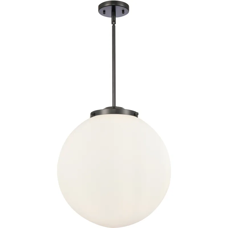 Franklin Restoration Beacon LED 16 inch Matte Black Statement Pendant Ceiling Light in Matte White
