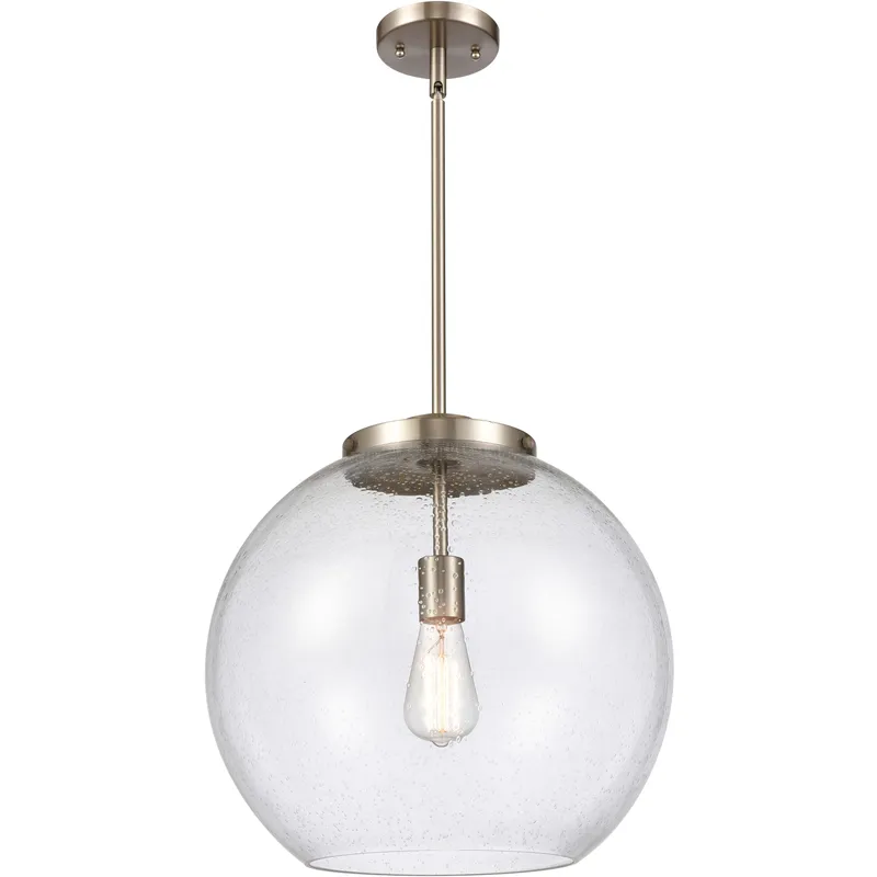 Ballston Athens LED 15.75 inch Brushed Satin Nickel Pendant Ceiling Light in Seedy