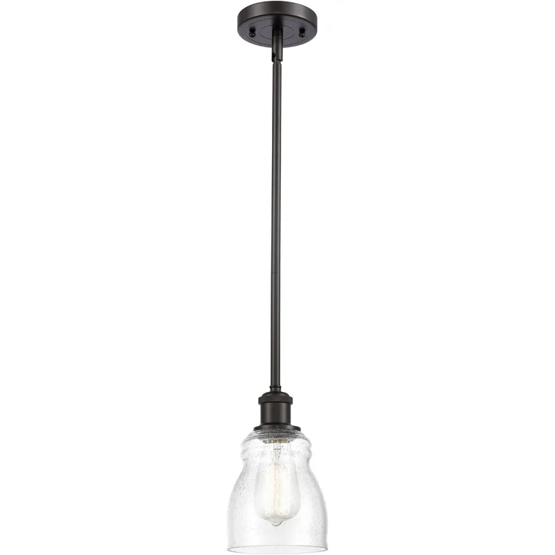 Ballston Ellery 1 Light 5 inch Oil Rubbed Bronze Pendant Ceiling Light in Seedy Glass, Ballston