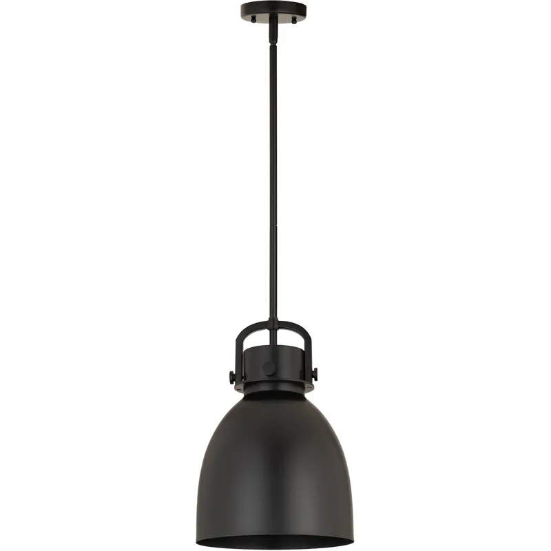 Newton Bell 1 Light 10 inch Matte Black Pendant Ceiling Light
