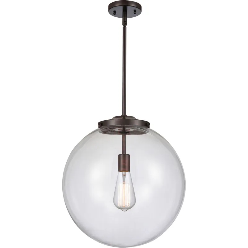 Franklin Restoration Beacon 1 Light 16 inch Oil Rubbed Bronze Pendant Ceiling Light in Incandescent, Clear