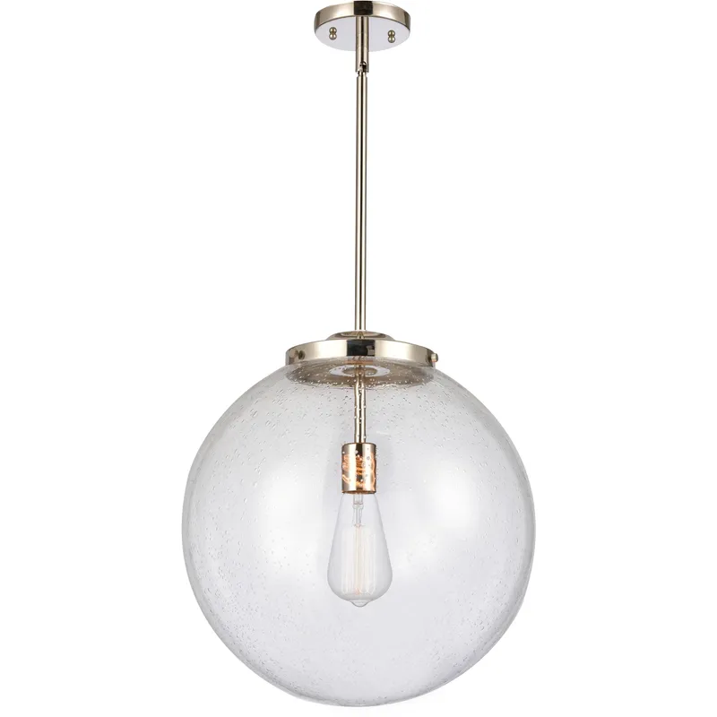 Franklin Restoration Beacon 1 Light 16 inch Polished Nickel Pendant Ceiling Light in Incandescent, Seedy