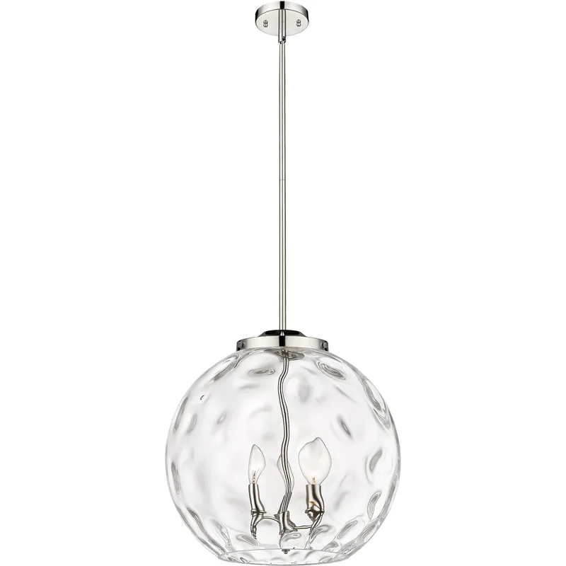 Ballston Athens Water Glass LED 15.75 inch Polished Nickel Statement Pendant Ceiling Light