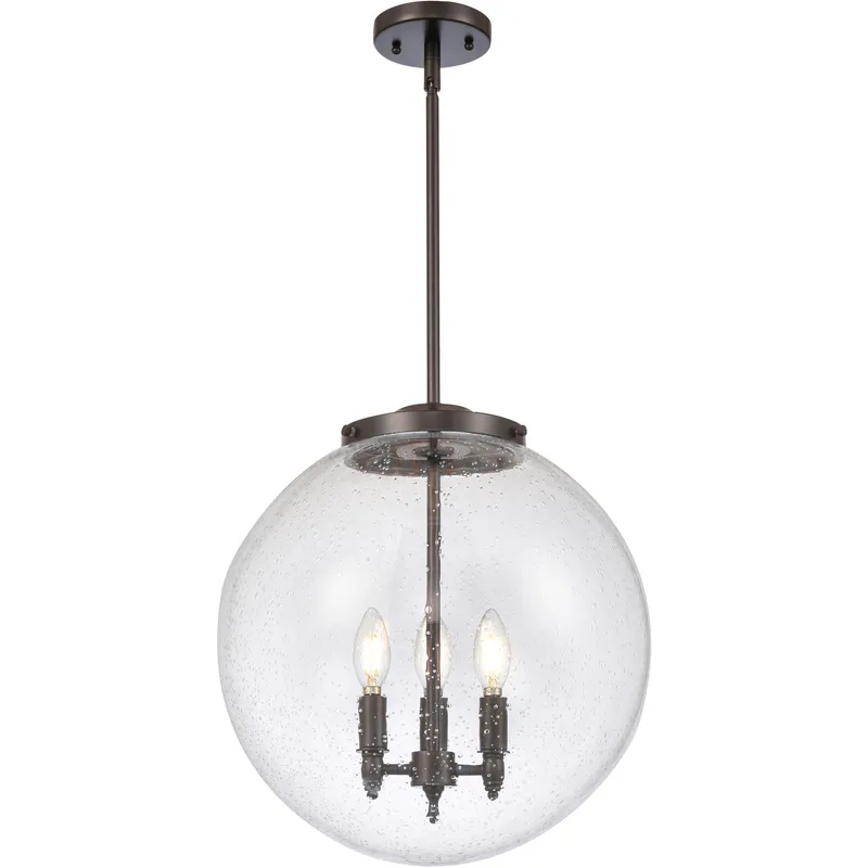 Franklin Restoration Beacon 3 Light 16 inch Oil Rubbed Bronze Statement Pendant Ceiling Light in Incandescent, Seedy