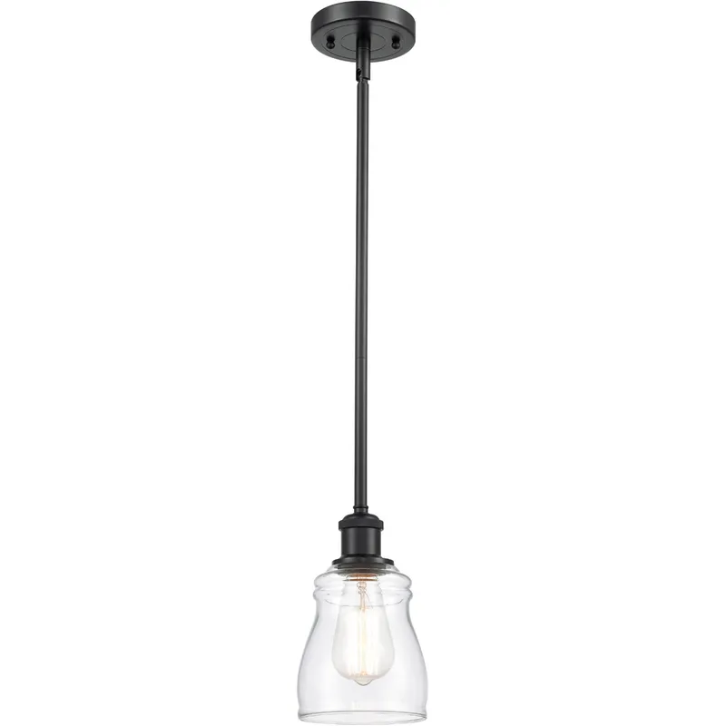 Ballston Ellery 1 Light 5 inch Matte Black Pendant Ceiling Light in Clear Glass, Ballston